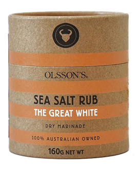 (CURRENTLY UNAVAILABLE) The Great White Salt Rub (Kraft Canister) - 160g